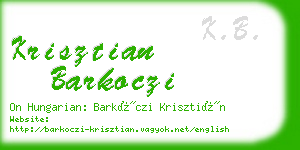 krisztian barkoczi business card